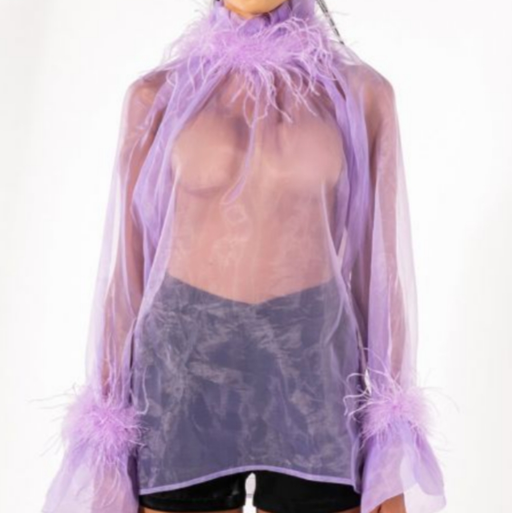 Feather shear blouse